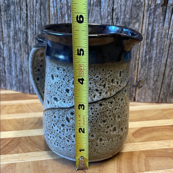 Artisan | HandCrafted | Brown/Cream |Speckled | Pottery | Pitcher/Creamer - Picture 12 of 16